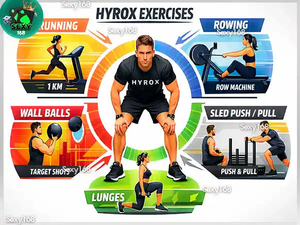 HYROX มีท่าอะไรบ้าง