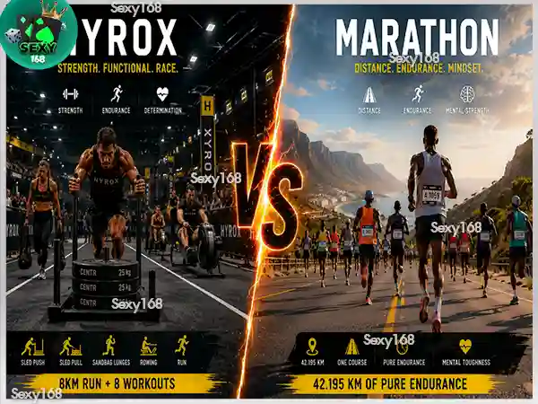 hyrox กับ marathon ต่างกันยังไง