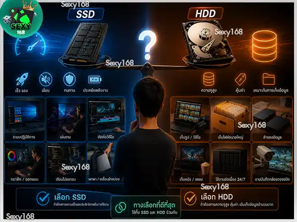 SSD กับ HDD ต่างกันยังไง