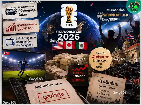 ข่าว ลิขสิทธิ์ถ่ายทอดสดฟุตบอลโลก 2026