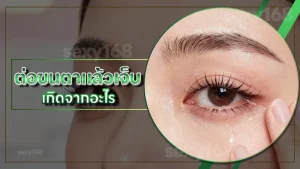 ต่อขนตาแล้วเจ็บ เกิดจากอะไร