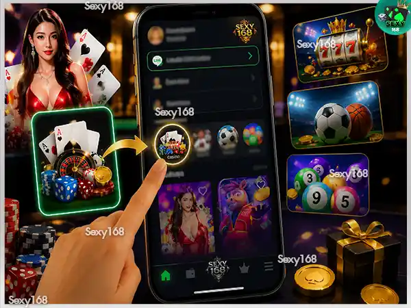เข้าสู่หมวด Casino จากหน้าแรก sexy168 game