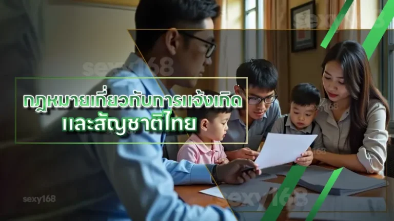 กฎหมายเกี่ยวกับการแจ้งเกิด และสัญชาติไทย