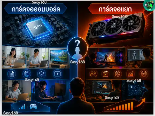 การ์ดจอออนบอร์ด กับ การ์ดจอแยก ต่างกันยังไง