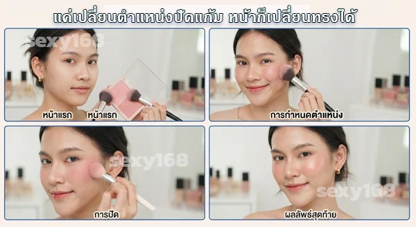 ปัดแก้มตรงไหน ถูกต้อง