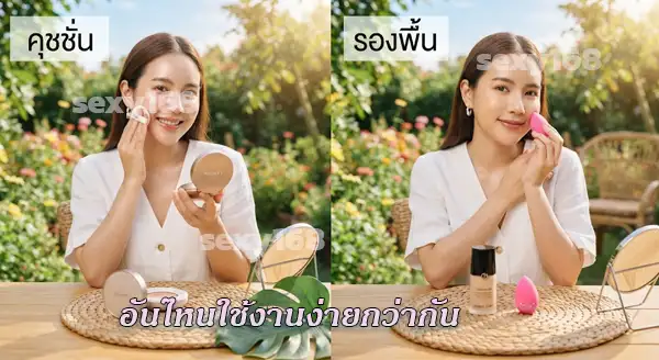 รองพื้นกับคุชชั่น ต่างกันไหม
