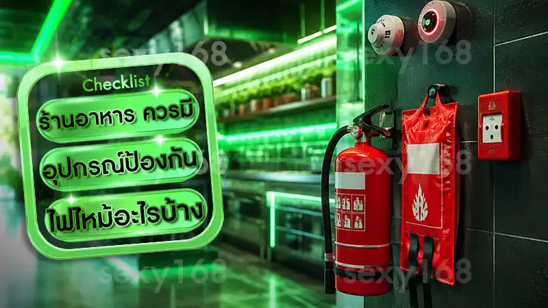 ร้านอาหาร ควรมีอุปกรณ์ป้องกันไฟไหม้อะไรบ้าง