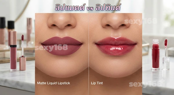 ลิปแมตต์กับลิปทินต์ ต่างกันยังไง