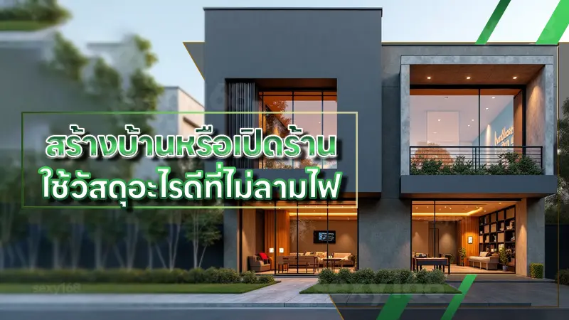 สร้างบ้านหรือเปิดร้าน ใช้วัสดุอะไรดีที่ไม่ลามไฟ