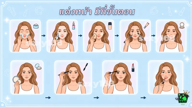 แต่งหน้า มีกี่ขั้นตอน