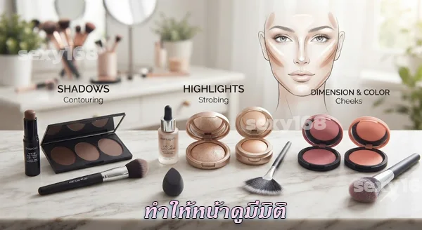 แต่งหน้า ใช้เครื่องสำอางอะไร