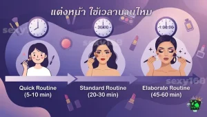 แต่งหน้า ใช้เวลานานไหม