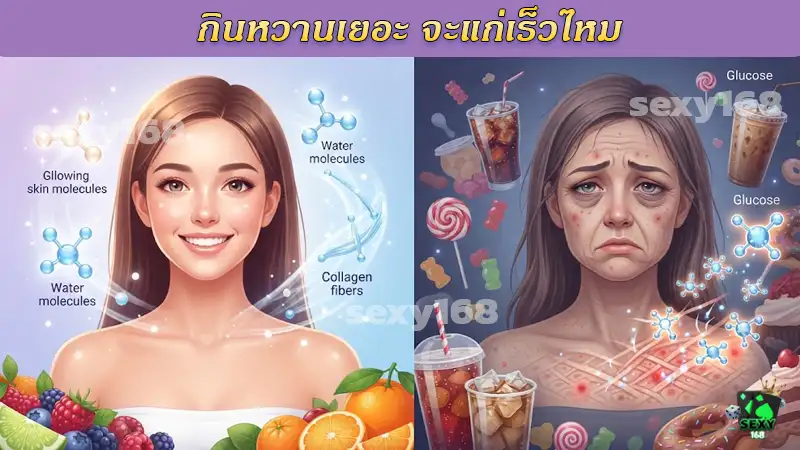 กินหวานเยอะ จะแก่เร็วไหม