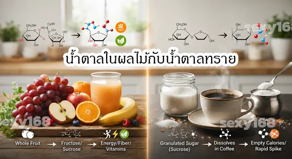 น้ำตาลจากผลไม้ ปลอดภัยไหม