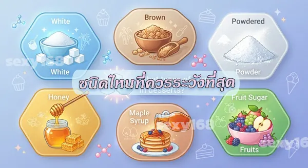 น้ำตาลในของหวาน มีกี่ประเภท